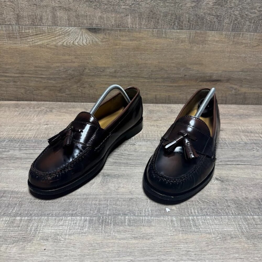 Cole Haan Dark Brown Leather Tassel Loafers